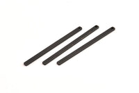 Black Necklace Bar, 12 Oxidized Black Brass Stick Neckalce Bars With 1 Hole, Findings, Earrings (47x2.5x1.2mm) D1155 S1077