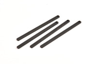 Black Necklace Bar, 12 Oxidized Black Brass Stick Neckalce Bars With 1 Hole, Findings, Earrings (47x2.5x1.2mm) D1155 S1077