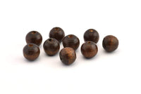 Vintage Wooden Bead, 100 Vintage Wooden Beads Made In Germany, Findings (11x10mm) B48