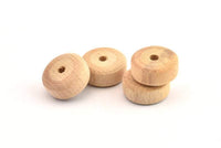 Vintage Wooden Bead, 24 Vintage Wooden Beads Made In Germany, Findings (18x8mm) B62