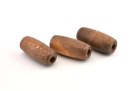 Vintage Wooden Bead, 12 Vintage Wooden Beads Made In Germany, Findings (32x15mm) B53