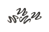 Black Irregular Charm, 12 Oxidized Black Brass Irregular Connectors With 2 Holes, Findings (18x0.80mm) D1031 S1085