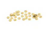 Brass Cabochon Tag, 100 Raw Brass Cabochon Tags With 1 Hole, Stamping Tags (5.5x0.80mm) D1414