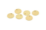 Brass Cabochon Tag, 24 Textured Raw Brass Cabochon Tags With 1 Hole, Stamping Tags (10x1mm) D1377