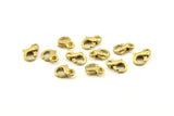 Brass Parrot Clasp, 6 Raw Brass Lobster Claw Clasps (12x8mm) A1347