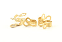 Ball Chain Connector, 24 Raw Brass Ball Chain Connector Clasps For 4.5 To 5mm Ball Chain, Findings (17x6mm) D1322