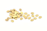 Brass Oval Blank, 100 Raw Brass Oval Blanks (6x1.5mm) D1439