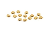Brass Star Bead, 100 Raw Brass Star Beads (5x1.5mm) A1344