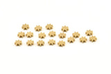 Brass Star Bead, 100 Raw Brass Star Beads (5x1.5mm) A1344