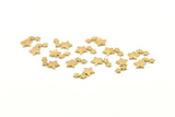 Brass Star Bead, 100 Raw Brass Comet Beads (13x1.5mm) D1383
