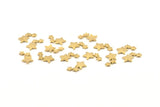 Brass Star Bead, 100 Raw Brass Comet Beads (13x1.5mm) D1383