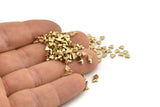Brass Triangle Bead, 250 Raw Brass Triangle Beads (3x1.5mm) A1345