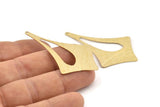 Brass Diamond Charm, 6 Textured Raw Brass Diamond Charms With 1 Hole (56x33x0.60mm) D1400