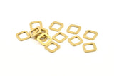 Brass Square Connector, 50 Raw Brass Square Connectors (10x0.90mm) D1610