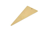 Brass Triangle Charm, 10 Raw Brass Triangle Charms With 1 Hole, Earrings, Findings (37x15x0.80mm) D1351