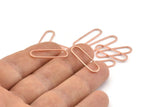Rose Gold Oval Charm, 50 Rose Gold Tone Brass Oval Rings, Connectors (25x7x0.80mm) D1440