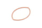 Rose Gold Marquise Ring, 24 Rose Gold Tone Brass Marquise Ring, Connectors, Charms (22x31x1mm) D1644