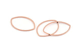 Rose Gold Marquise Ring, 24 Rose Gold Tone Brass Marquise Ring, Connectors, Charms (22x31x1mm) D1644