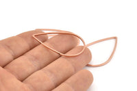Rose Gold Drop Connector, 12 Rose Gold Tone Brass Drop Connectors, Charms, Findings (39x25x1mm) D1468
