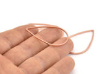 Rose Gold Drop Connector, 12 Rose Gold Tone Brass Drop Connectors, Charms, Findings (39x25x1mm) D1468