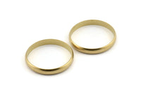 Brass Circle Connectors, 6 Raw Brass Circle Connectors (35x1.5x5mm) D1575