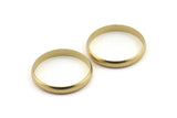 Brass Circle Connectors, 6 Raw Brass Circle Connectors (35x1.5x5mm) D1575