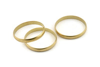 Brass Circle Connectors, 6 Raw Brass Circle Connectors (40x1.5x5mm) D1343