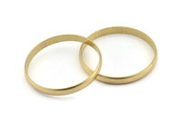 Brass Circle Connectors, 6 Raw Brass Circle Connectors (45x1.5x5mm) D1587