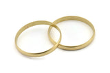 Brass Circle Connectors, 6 Raw Brass Circle Connectors (45x1.5x5mm) D1587