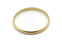 Brass Circle Connectors, 6 Raw Brass Circle Connectors (50x1.5x5mm) D1569