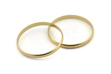 Brass Circle Connectors, 6 Raw Brass Circle Connectors (50x1.5x5mm) D1569