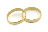 Brass Circle Connectors, 4 Raw Brass Circle Connectors (45x1.5x8mm) D1476