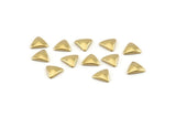 Brass Triangle Bead, 50 Raw Brass Triangle Beads (6x1.5mm) A1343
