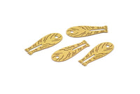 Pirinç Bacak Tılsımı, 1 Delikli 24 Ham Pirinç Hayvan Bacak Tılsımı, Bulgular (22x9x0,30 mm) D1670