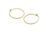 Brass Earring Wire, 20 Textured Raw Brass Earring Wires (25x0.70mm) D1621
