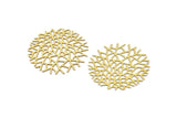 Brass Ivy Charm, 12 Raw Brass Ivy Charms, Findings (31x0.30mm) D1424