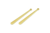 Brass Stick Charm, 24 Raw Brass Stick Charms With 1 Hole, Necklace Bars, Findings (40x4x1.5x0.80mm) A1353