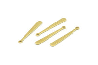 Brass Stick Charm, 50 Raw Brass Stick Charms With 1 Hole, Necklace Bars, Findings (30x4x1.5x0.80mm) A1322
