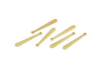 Brass Stick Charm, 50 Raw Brass Stick Charms With 1 Hole, Necklace Bars, Findings (30x4x1.5x0.80mm) A1322