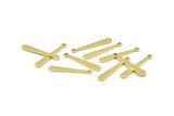 Pirinç Çubuk Charm, 1 Delikli 50 Ham Pirinç Çubuk Charm, Kolye Çubukları, Bulgular (25x4x1.5x0.80mm) A1352