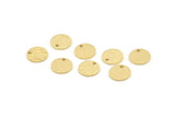 Brass Cabochon Tag, 24 Textured Raw Brass Cabochon Tags With 1 Hole, Stamping Tags (10x1mm) D1377