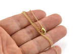 Brass Chain, Tiny Chain, 5 Pcs 18 Inch+ Raw Brass Soldered Necklace Chain (1.2mm) Z124