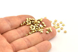 Brass Cube Bead, 250 Raw Brass Square Cube Beads (3x1.5mm) D1409