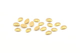 Brass Oval Blank, 100 Raw Brass Oval Blanks (6x1.5mm) D1439
