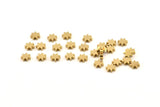 Brass Star Bead, 100 Raw Brass Star Beads (5x1.5mm) A1344