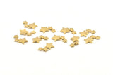 Brass Star Bead, 100 Raw Brass Comet Beads (13x1.5mm) D1383