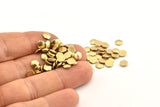 Brass Hexagon Bead, 100 Raw Brass Hexagon Beads (5x1.5mm) D1430