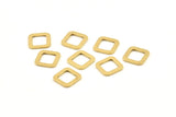Brass Square Connector, 50 Raw Brass Square Connectors (10x0.90mm) D1610