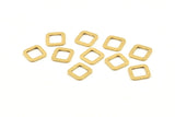 Brass Square Connector, 50 Raw Brass Square Connectors (10x0.90mm) D1610