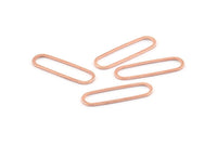 Rose Gold Oval Charm, 50 Rose Gold Tone Brass Oval Rings, Connectors (25x7x0.80mm) D1440